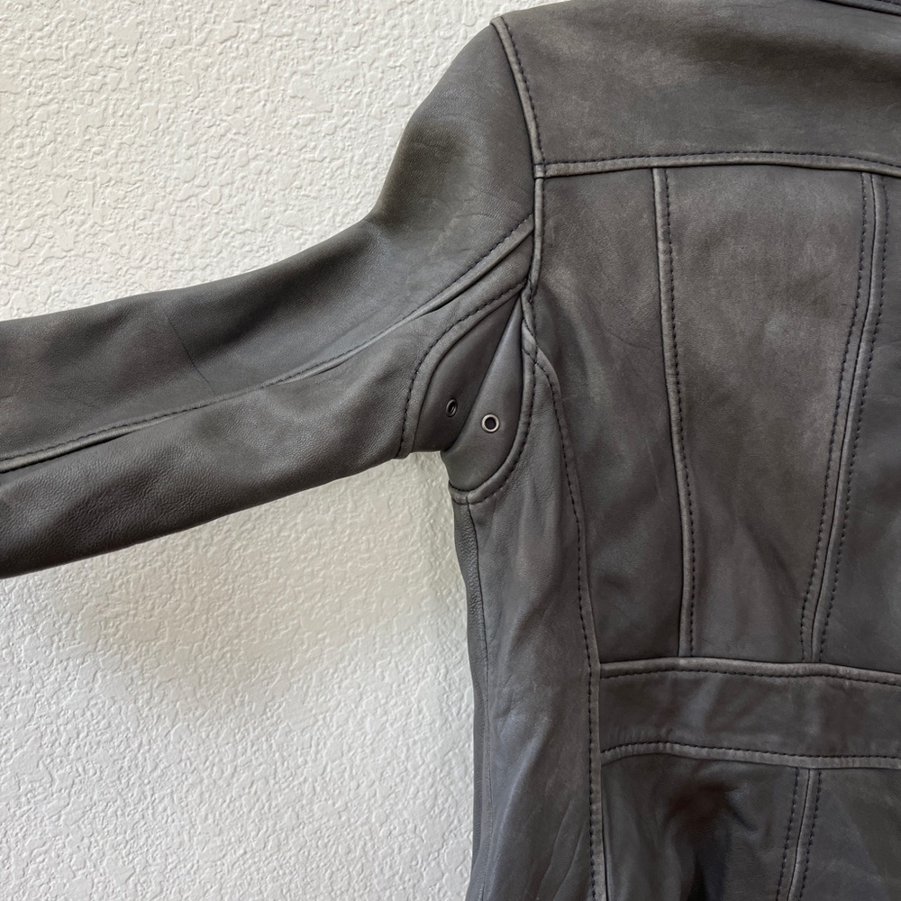 Gray Leather Jacket - image 8